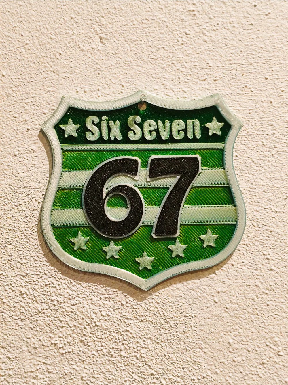 Route 67 Six Seven Viral Meme Road Sign - Free 3D Print Model - MakerWorld