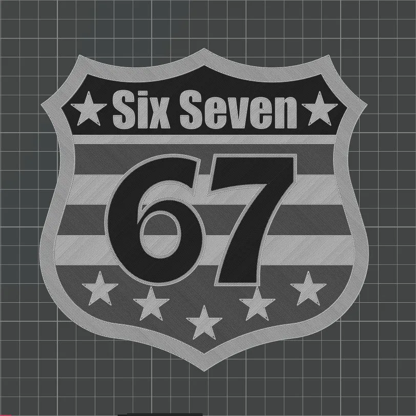 Route 67 Six Seven Viral Meme Road Sign - Free 3D Print Model - MakerWorld