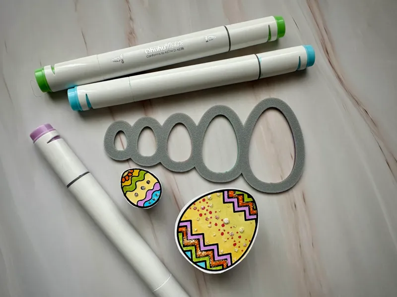 Drawing template: Egg shapes