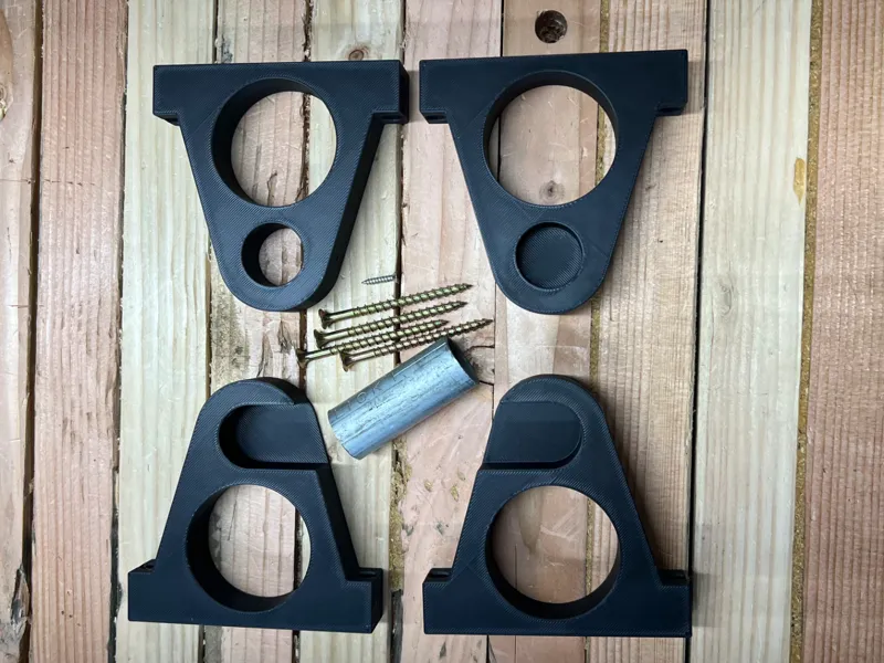 Towel Bar Brackets for 1" Conduit, 4 options