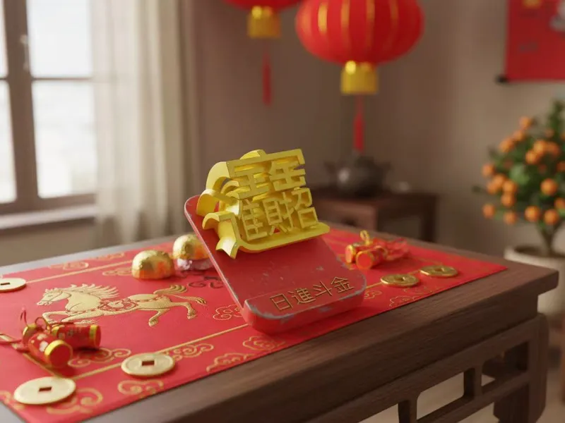 招财进宝，日进斗金 手机支架