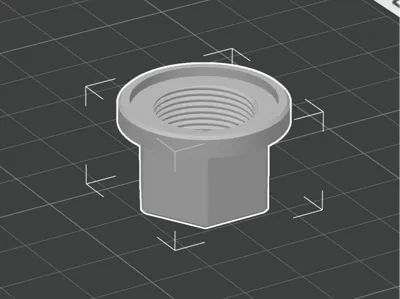 GX16 Male Connector Nut with Skirt (13mm height) 