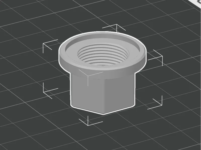 GX16 숫단자  스커트가 있는 너트(높이 13mm) 