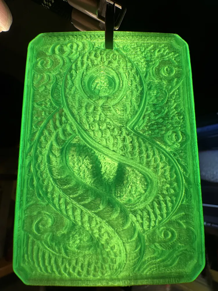 Embossed Dragon Pattern Hanging Plaque - Free 3D Print Model - MakerWorld