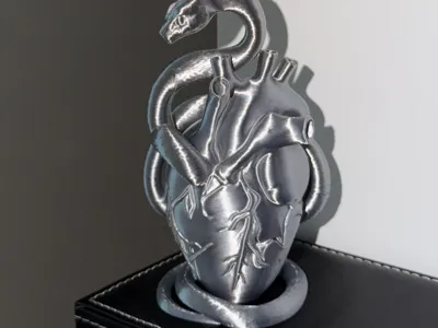 Dark Serpent Heart Ornament
