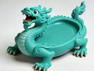 Dragon-shaped inkstone (Baxia)