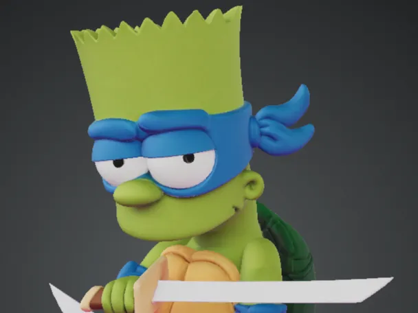 SIMPSONS BART LEO MASH UP