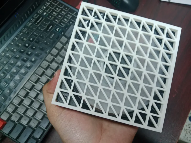 120mm Fan Grill - Triangular Grid Pattern