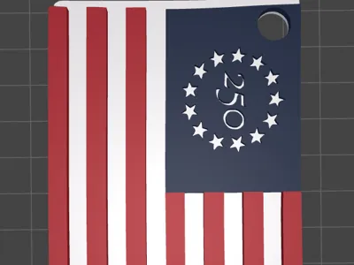 Betsy Ross Flag 250th Birthday Keychain