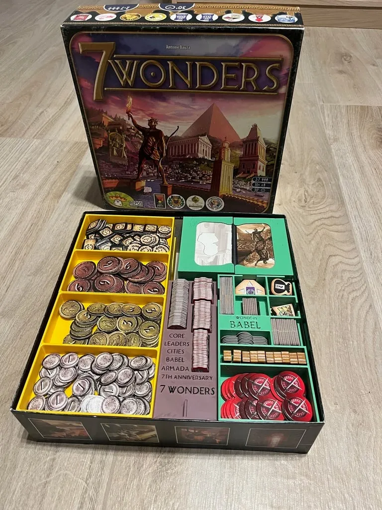 7 Wonders Organizer Insert Original Box Compatible