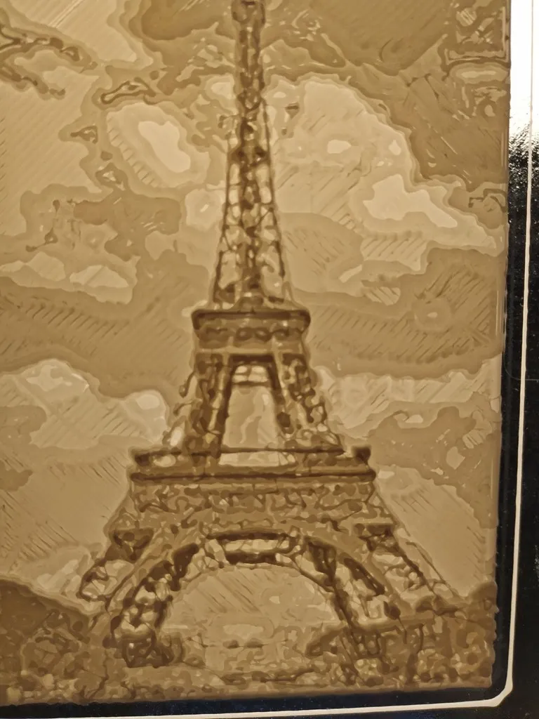 Eiffel Tower Lithophane - Flat/Curved for XY/ZX