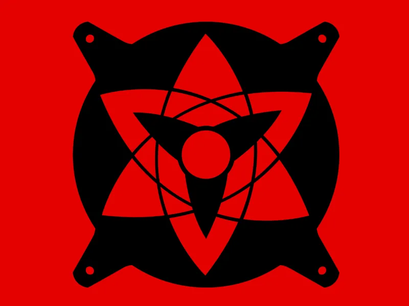 Naruto SASUKE Eternal Sharingan - Custom 120mm Fan