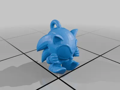 Sonic ball keychain