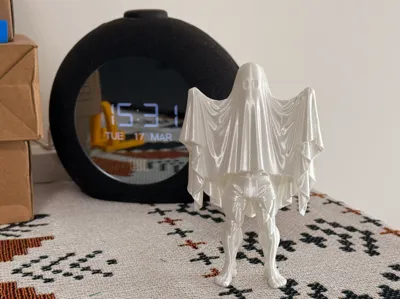 Muscle Ghost Halloween Ornament | Sheet-wearing Buff Ghost