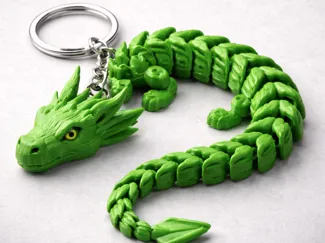 Articulated dragon keychain