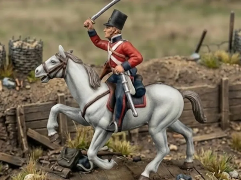 caballo con jinete guerra