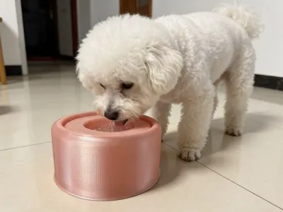 Suspended Dog Water Bowl, Anti-Wet Muzzle