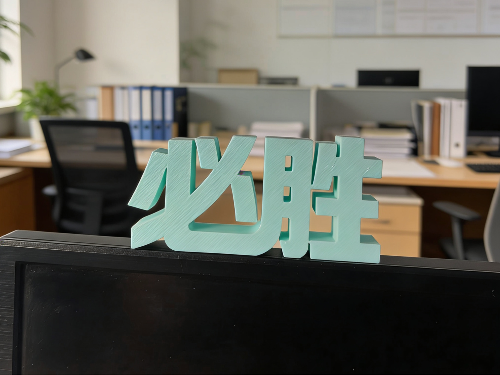 必胜！创意组合字小摆件 小小的打个放桌面给自己加油！