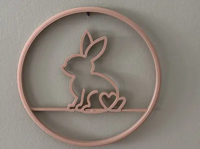 Easter bunny decoration with heart-shaped tail