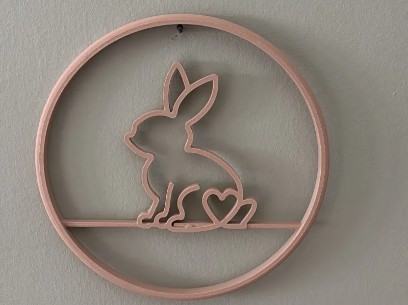 Easter bunny decoration with heart-shaped tail