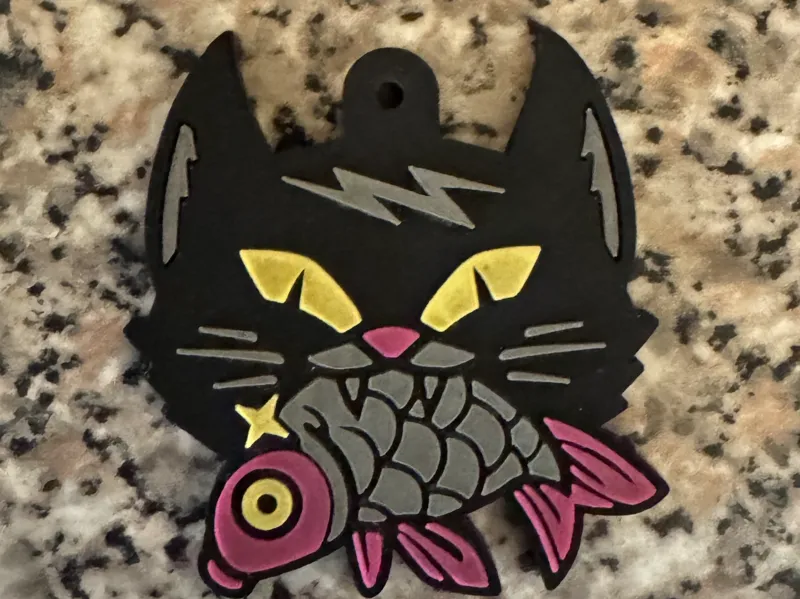 Cat Fish Keychain