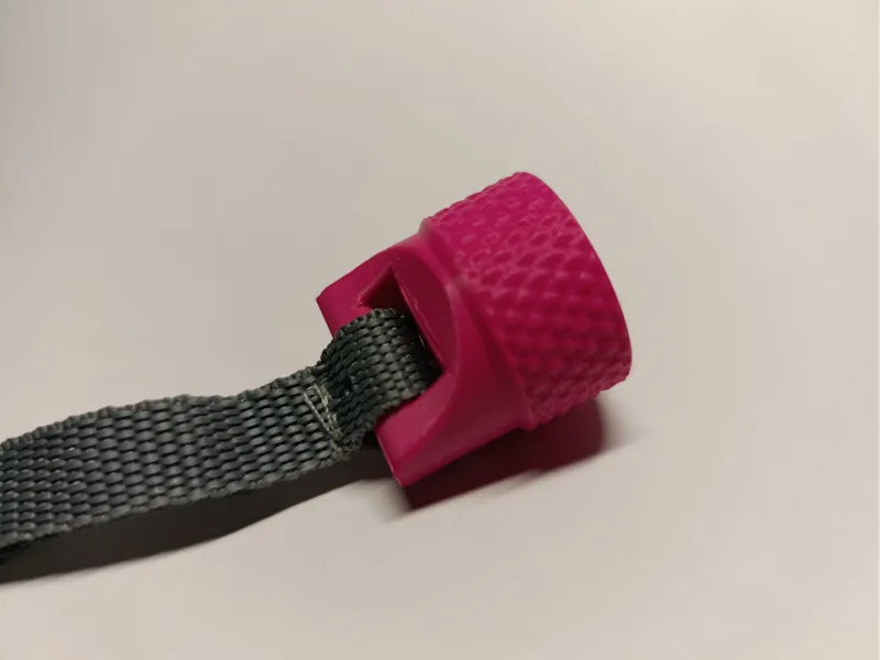 Pill container cap with hole