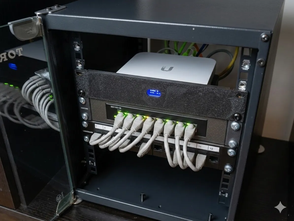Network Get Way Server Rack Unifi Cloud Gateway Ultra 10Inch rack mount - Free 3D Print Model ...