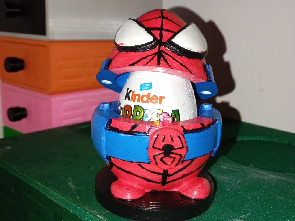 Kinder Eier Spiderman Kostenloses 3D Druckmodell MakerWorld kinder-eier-spiderman-kostenloses-3d-druckmodell-makerworld