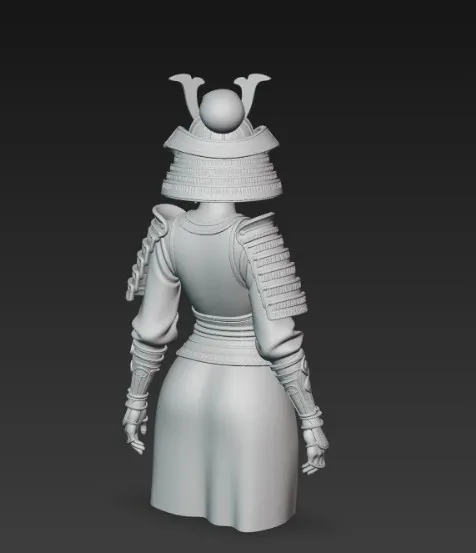 bust of a sexy samurai woman with big breasts - Free 3D Print Model ...