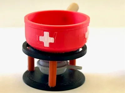 Rechaud/Fuel Paste Burner for Mini Swiss Fondue Pot
