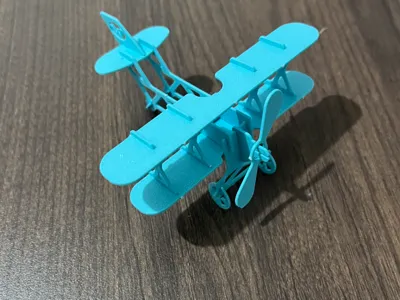 Biplane Assembly Snap-fit Toy
