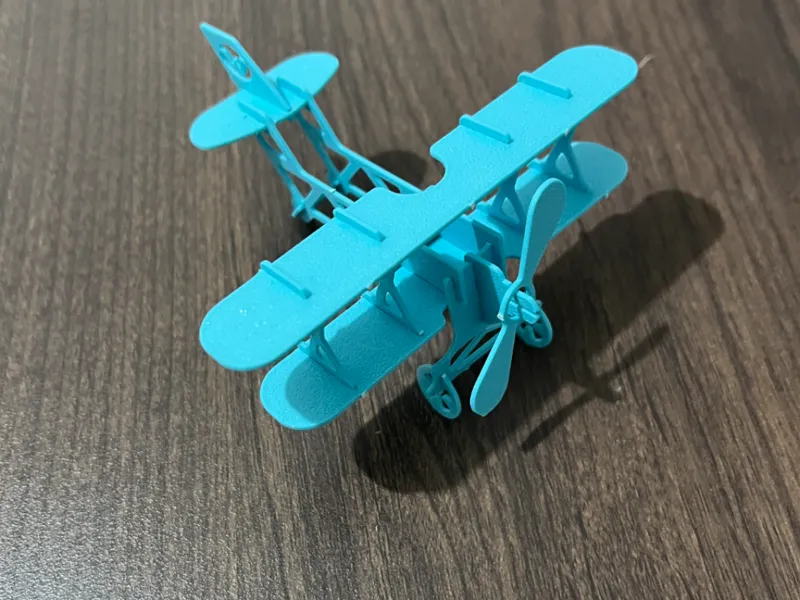 双翼轻型飞机拼装卡扣玩具