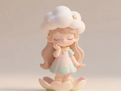 【Black Goat】Cloud Elf Style Figure Trendy Toy Ornament