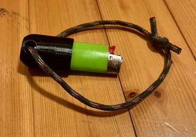 Mini Bic lighter waterproof lanyard case