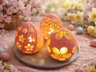 Cherryblossom tealight eggs