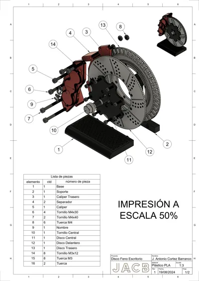 Desk Brake Disc