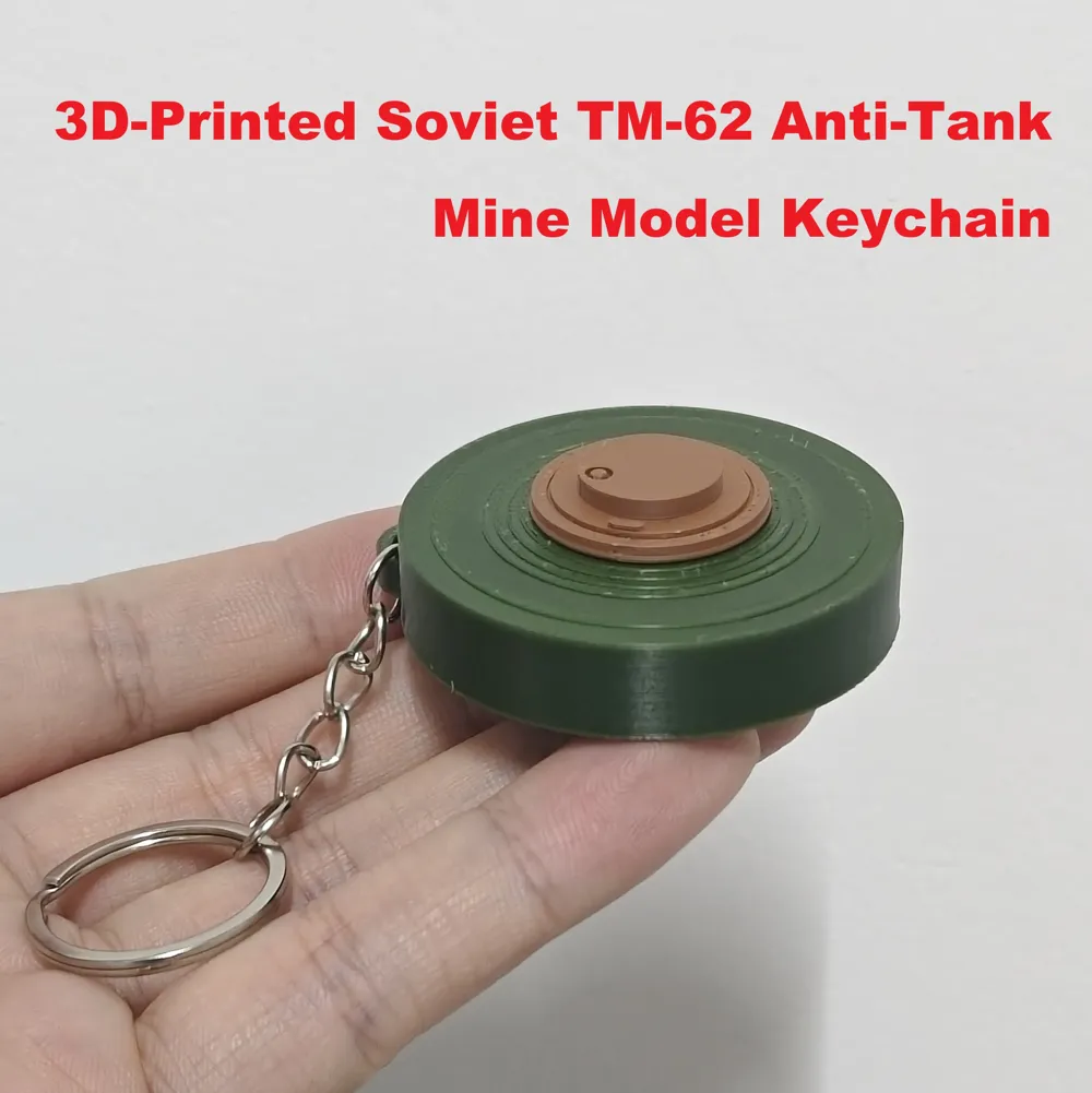 TM-62 Anti-Tank Mine Keychain - Free 3D Print Model - MakerWorld