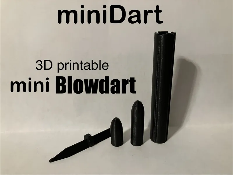 miniDart | 3D Printable mini Blowdart