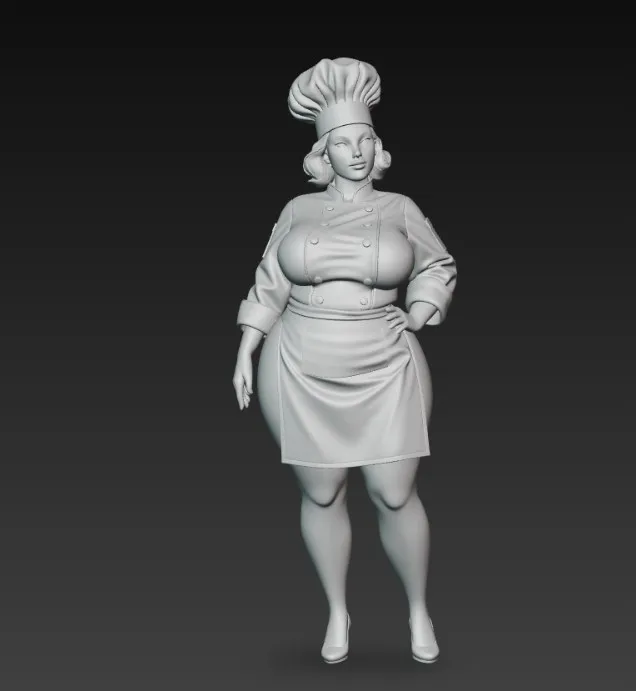 female cook - Free 3D Print Model - MakerWorld