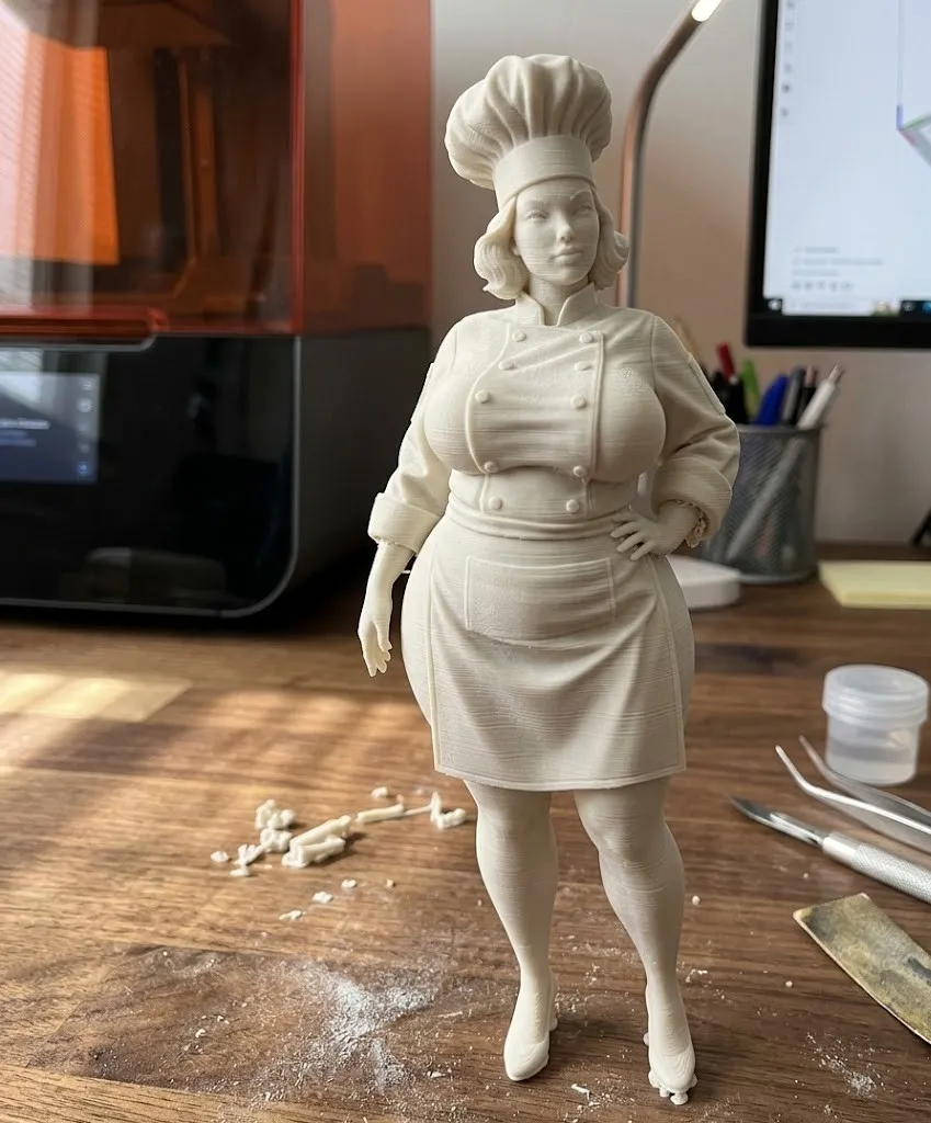 female cook - Free 3D Print Model - MakerWorld