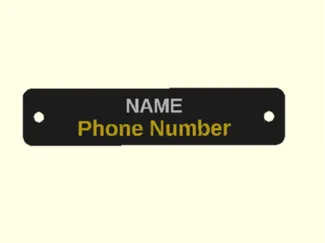 Custom Car Window Parking Sign | Name & Phone
