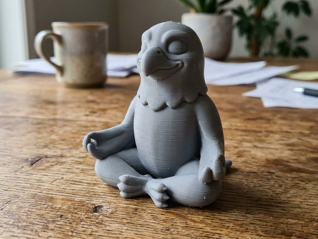 Meditating Eagle Figure