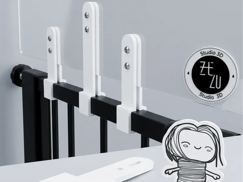 Pet Gate Extension Brackets - Acrylic Shield Mount