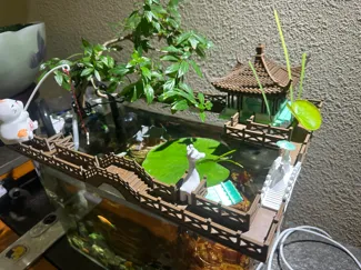 微景观栈道鱼缸造景