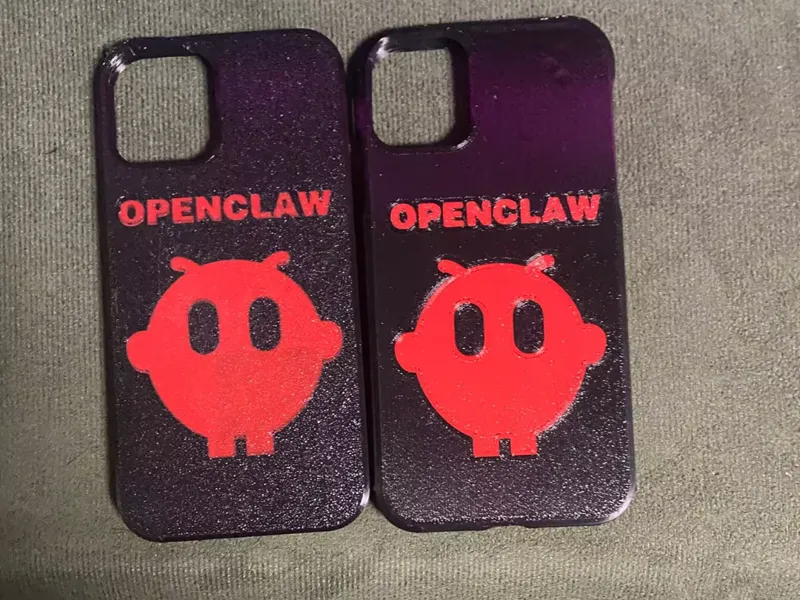 Openclaw主题红黑配色-iPhone手机壳