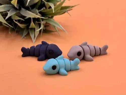cute articulated shark