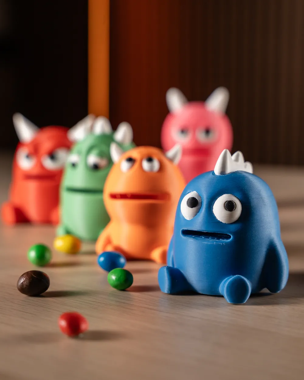 Cable Monster - Desk helper - Blue - Free 3D Print Model - MakerWorld