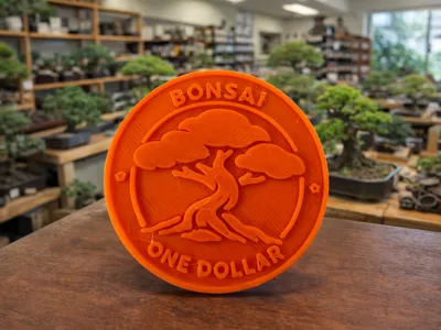 Bonsai One Dollar Coin - Single Sided
