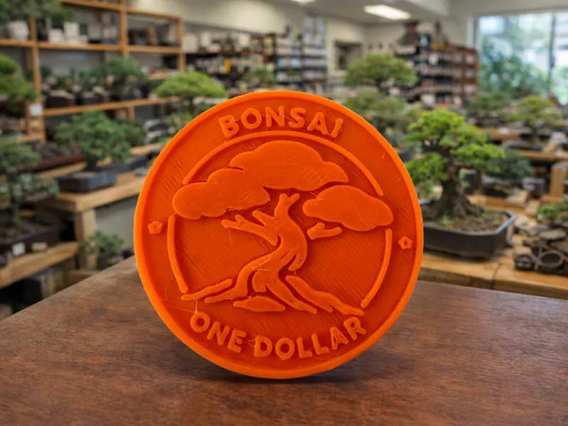 Bonsai One Dollar Coin - Single Sided