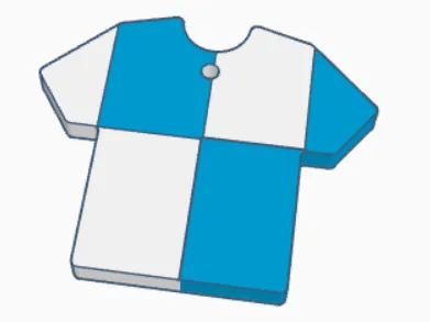LLavero de camiseta futbol estilo a cuadrados